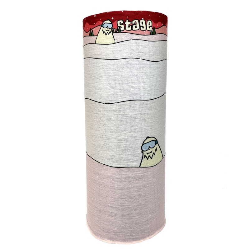STAGE Jr Face Tube – Powder Yeti Pink – Fleece – Jr Small (4-7)