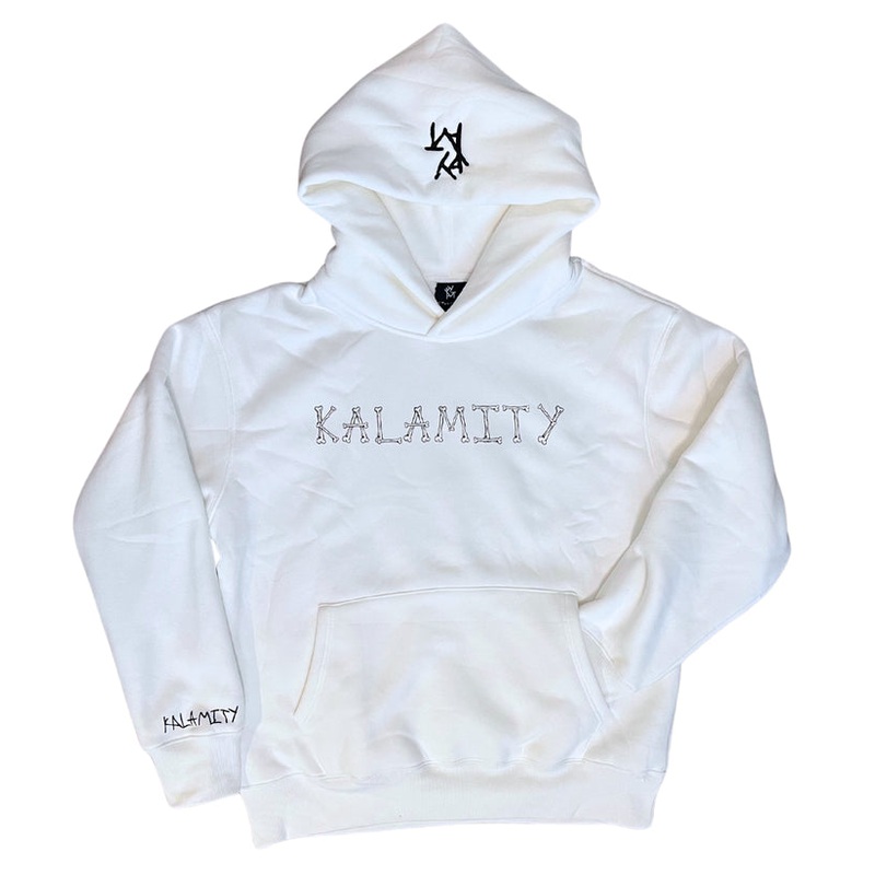 Kalamity Bone Hoodie White|S|M|L|XL
