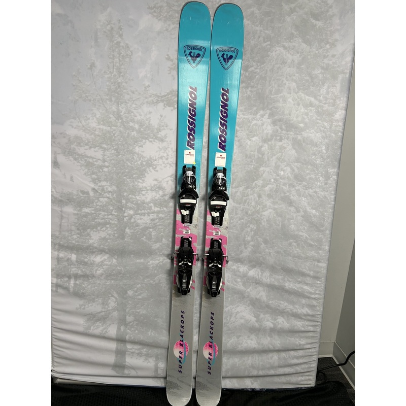 Used Rossignol Super Blackops 98 172cm Skis w/ Look Nx 12 Binding