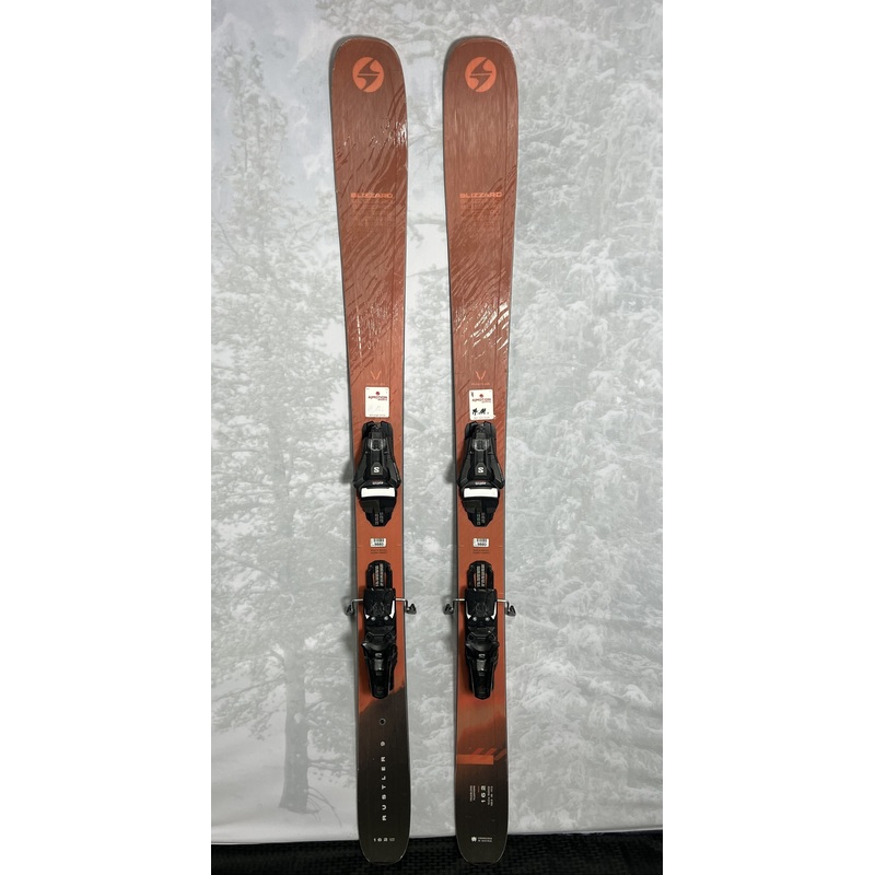 Lightly Used 2025 Blizzard Rustler 9 skis- 162cm w/ Salomon Strive 13 Binding