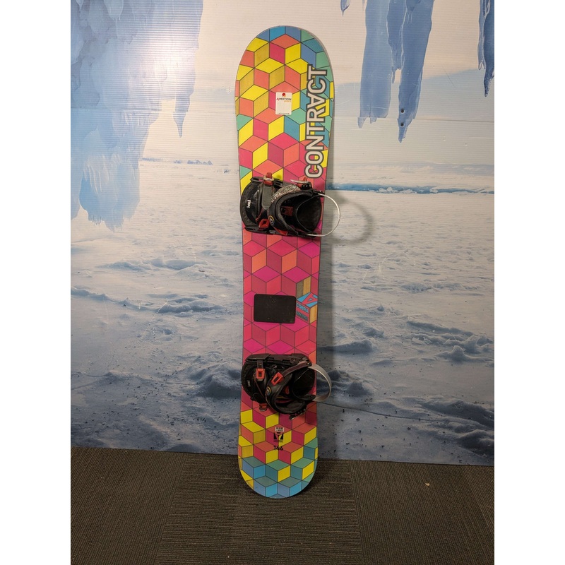 Used Contract Cobra 146cm Snowboard W/ Head Medium Binding