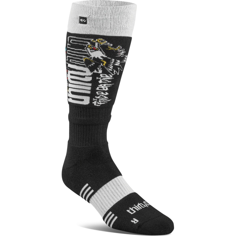 ThirtyTwo TM CoolMax Ski Sock|Mens S/M (5-9) Womens (5-8)|Mens L/XL (9-14) Womens (8-11)|Black/White