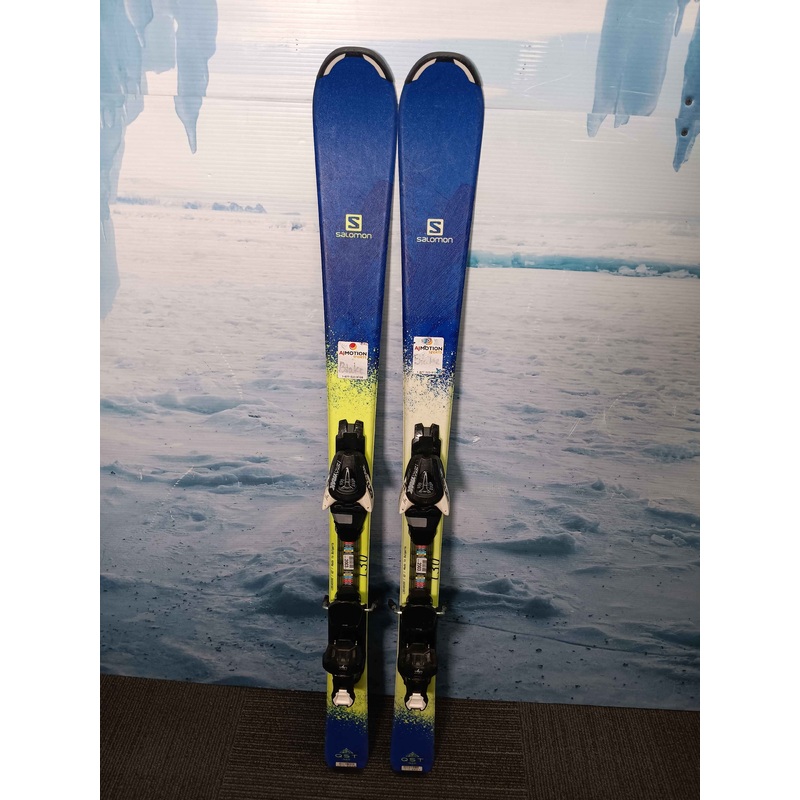 Used Salomon  Qst Max Jr Youth Kids Ski w/ Salomon Ez Trak 7 Demo Bindings – 130CM