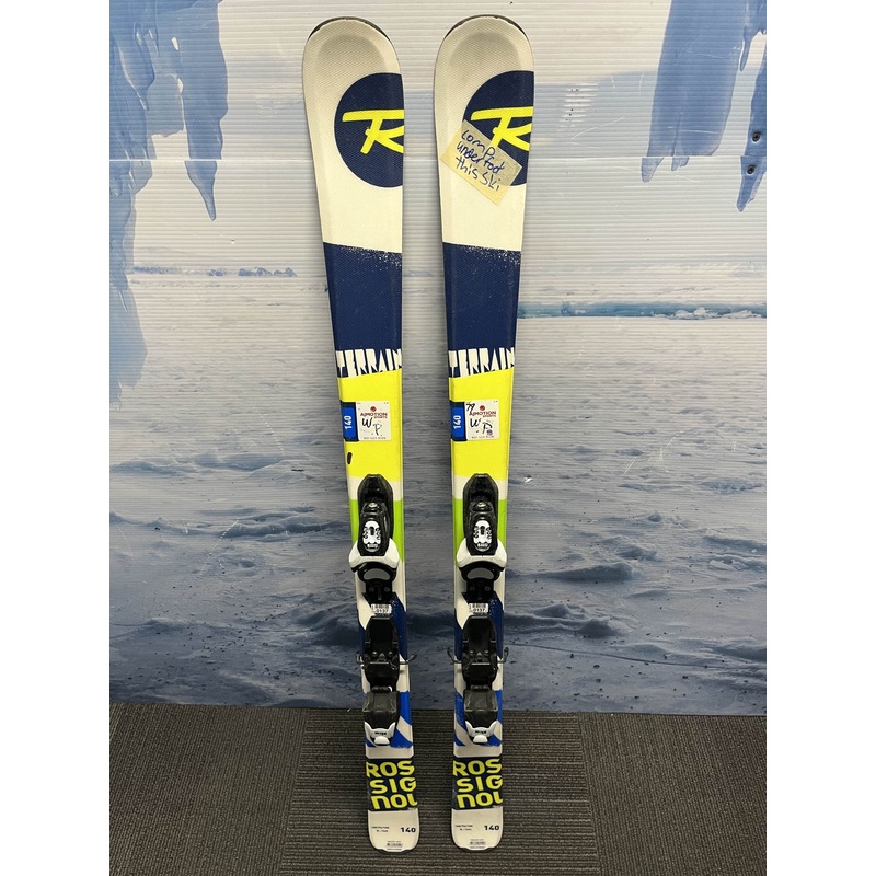 Used Rossignol Terrain Youth Kids Ski w/ Look Kidx 4.5 Demo Bindings – 140CM