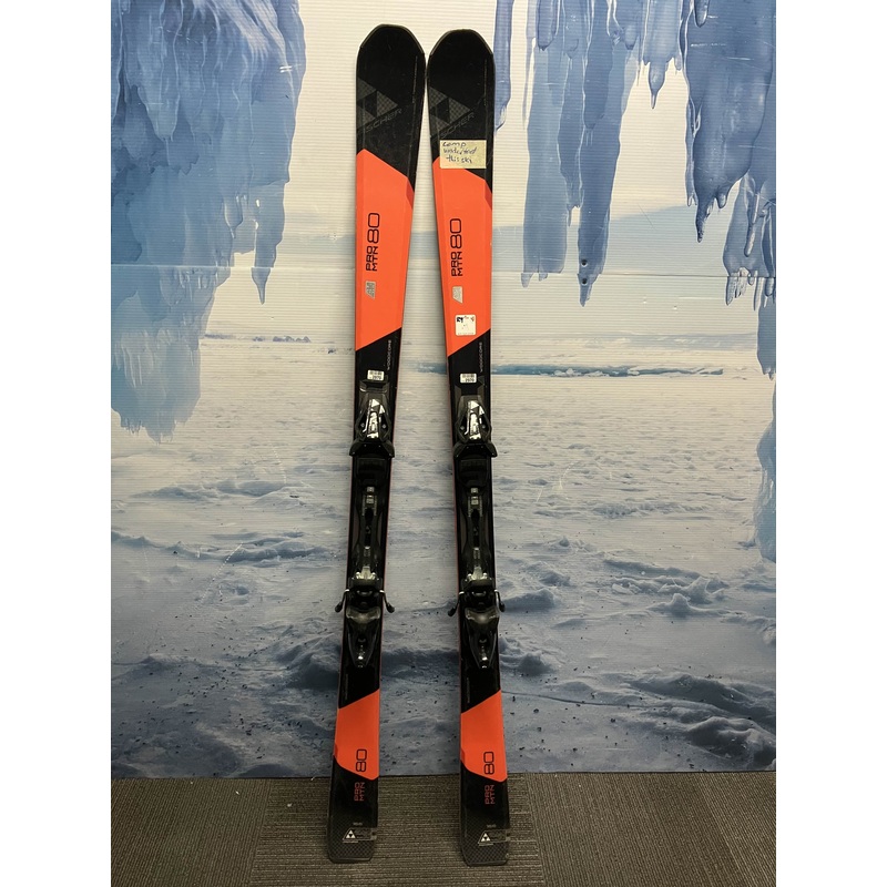 Well Loved Fischer Pro Mtn 80 166cm Skis w/ Fischer RS 11 Bindings