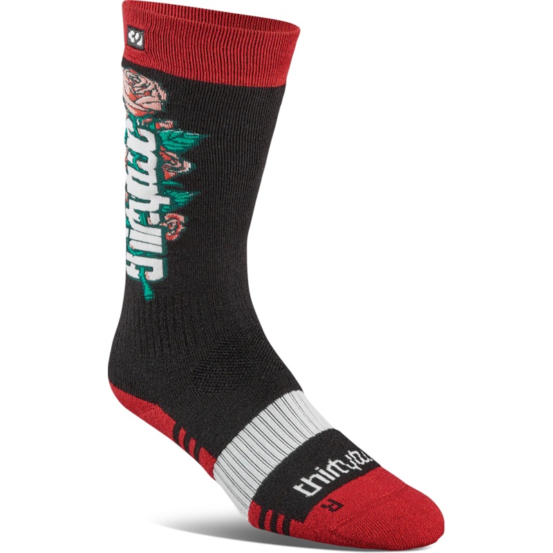ThirtyTwo Womens Merino Sock|S/M Mens (5-9) Womens (5-8)|L/XL Mens (9-14) Womens (8-11)|Red/Black|Aqua
