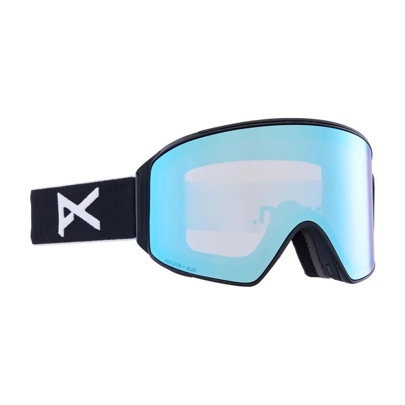 Anon M4 Cylindrical Adult Goggle + MFI Face Mask + Bonus Lens – Black/Percieve Blue