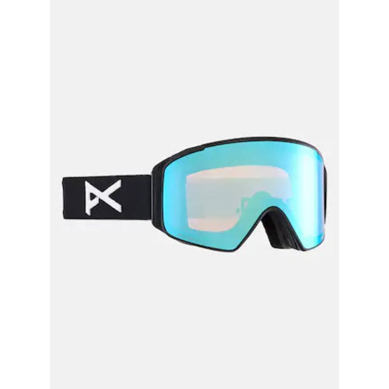 Anon M4S Cylindrical Adult Goggle + MFI Face Mask + Bonus Lens – Black/Percieve Blue