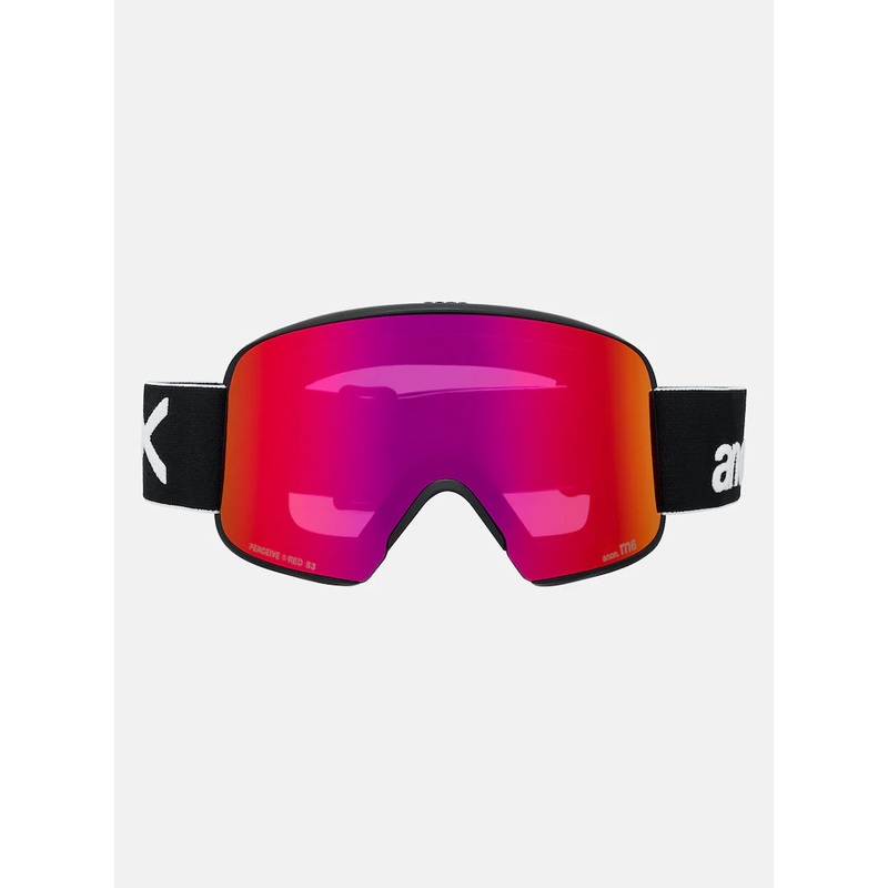 Anon M6 Adult Goggle + MFI Face Mask + Bonus Lens – Black/Percieve Red
